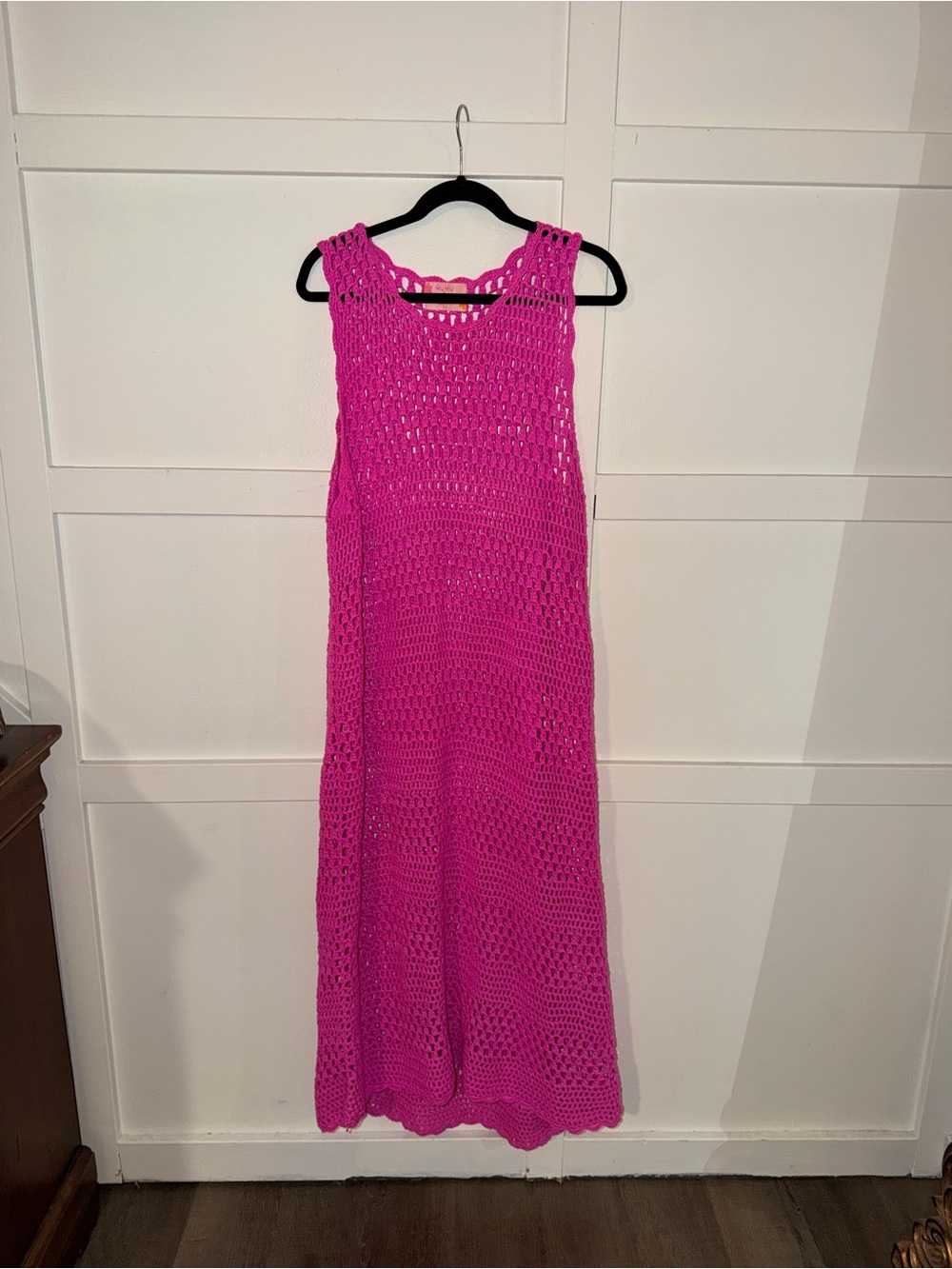 Show Me Your MuMu Hot Pink Crochet Maxi Swim Coverup